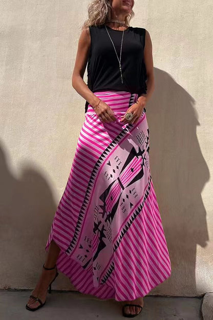 Siena Geometric Maxi Skirt