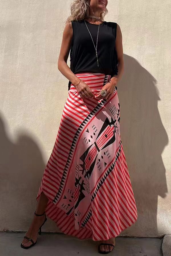 Siena Geometric Maxi Skirt