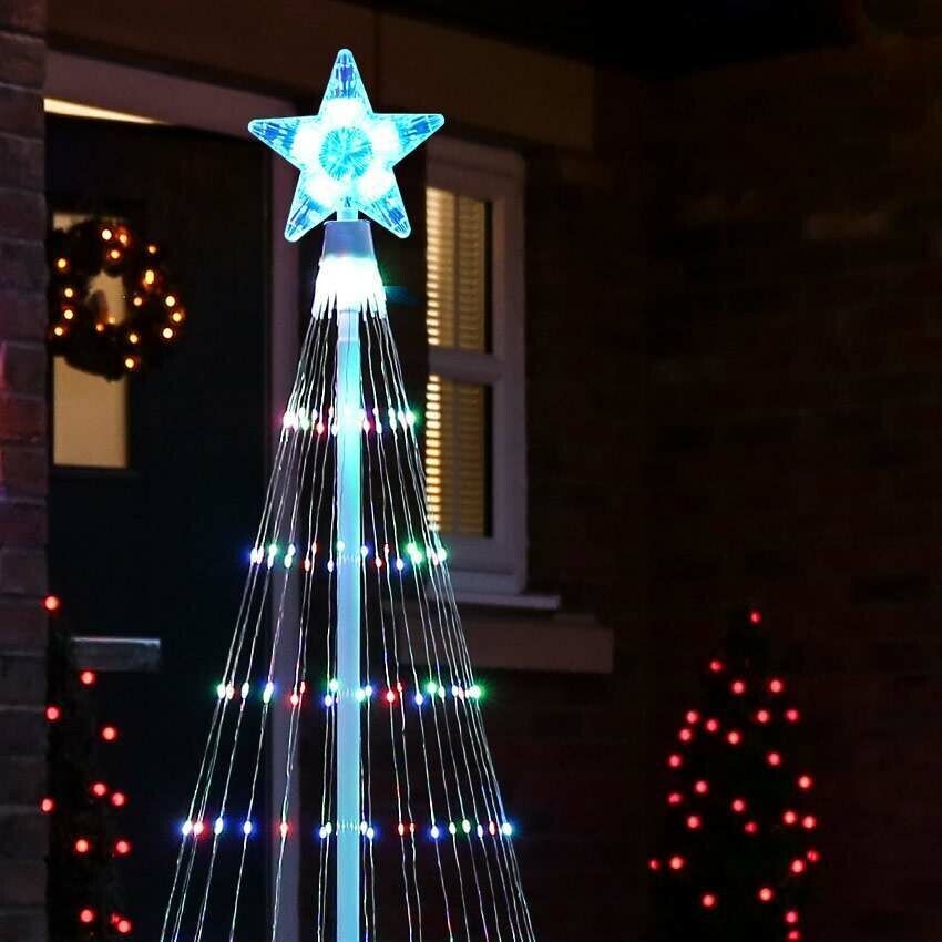 Outdoor Star String Lights with 150 Multicolor Bulbs and 12 Lighting Modes, 6.5ft