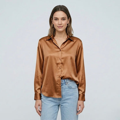 Siena Satin Longline Blouse