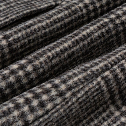 Oxford Plaid Wool Overcoat