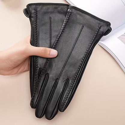 Women’s Sheepskin Leather Gloves – Warm Touchscreen Winter Design