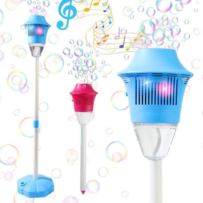 Automatic Bubble Maker with Adjustable Stand and Multiple Wands for Kids