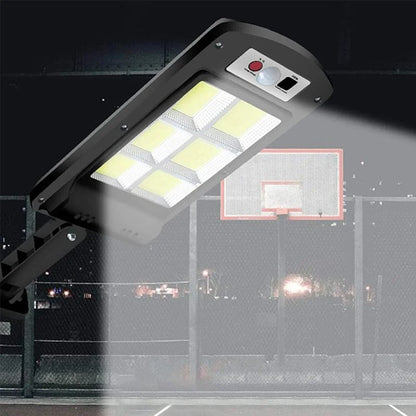 Solar Street Light with Motion Sensor and Remote Control, 360-Degree Lighting