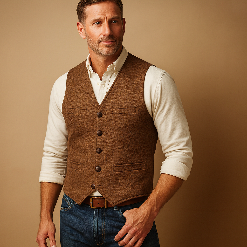 Adrian Buttoned Tailored Vest