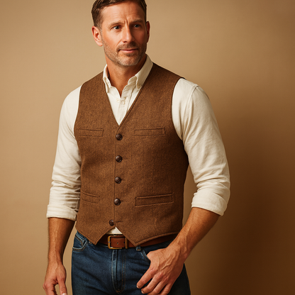 Adrian Buttoned Tailored Vest
