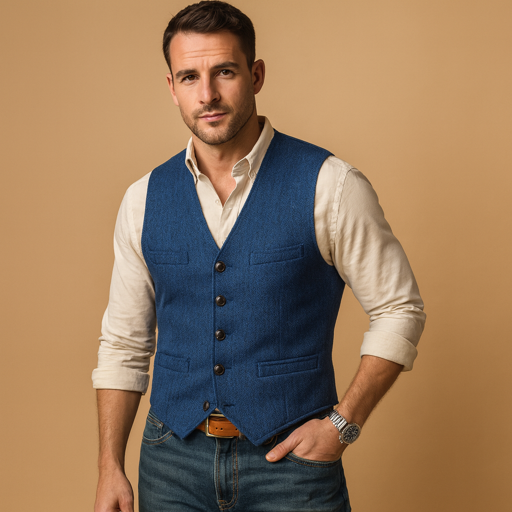 Adrian Buttoned Tailored Vest