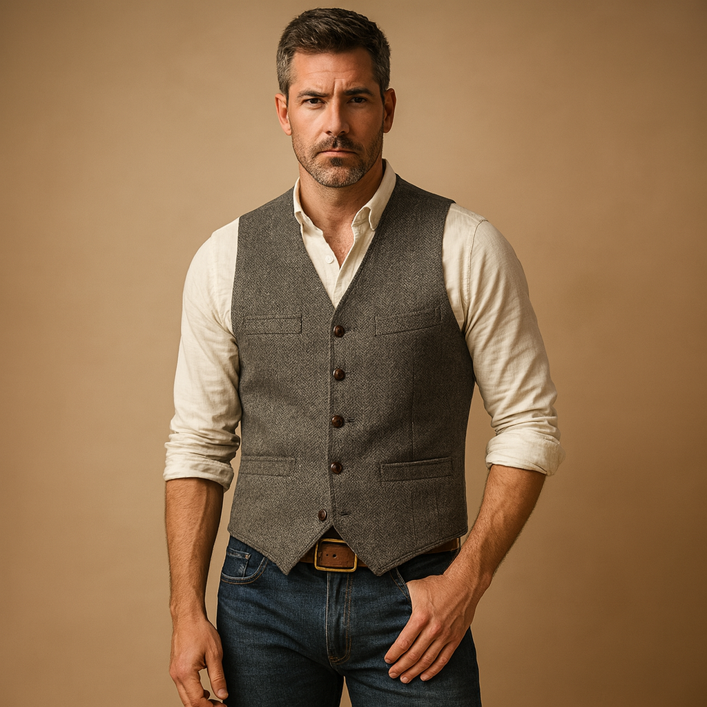 Adrian Buttoned Tailored Vest
