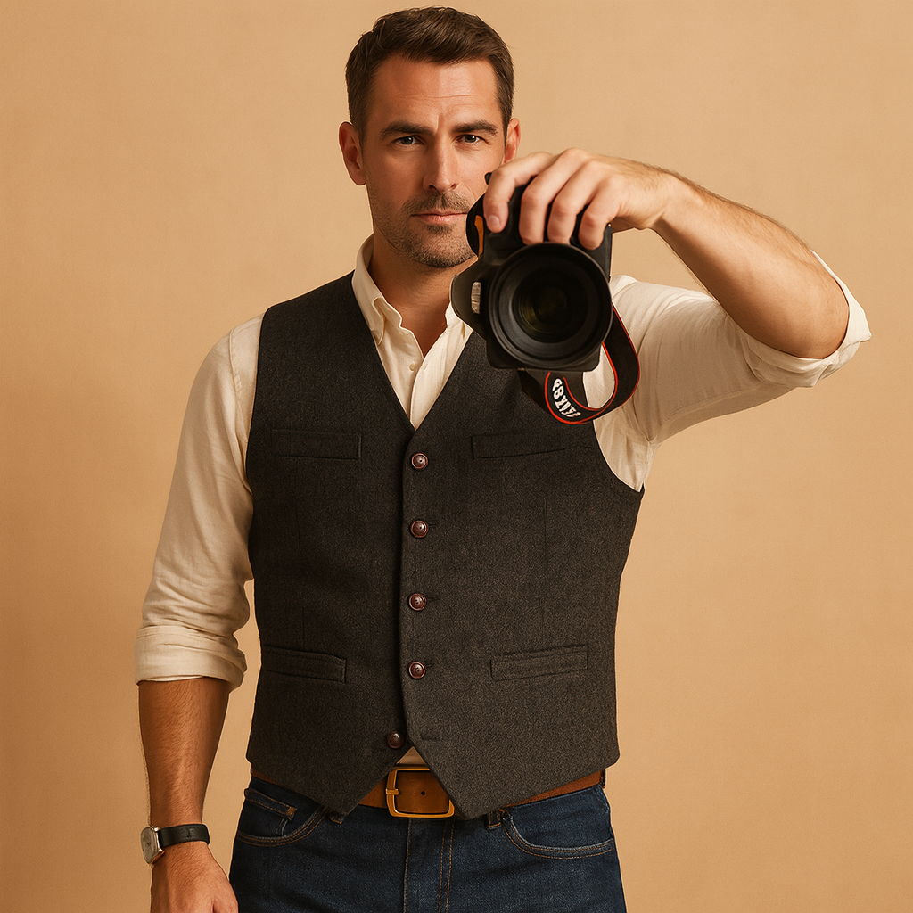 Adrian Buttoned Tailored Vest