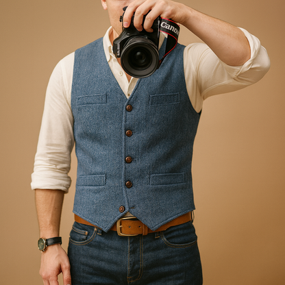 Adrian Buttoned Tailored Vest