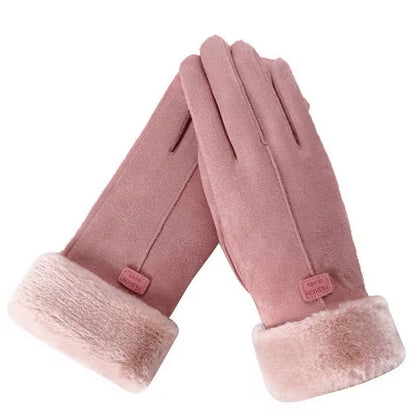 Women’s Plush Winter Gloves – Soft & Warm Thick Design