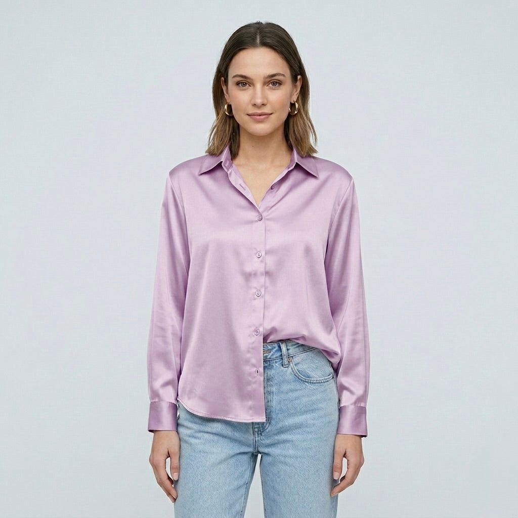 Siena Satin Longline Blouse