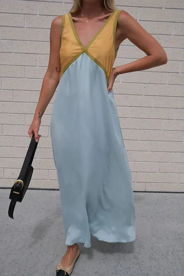 Iris V-Neck Colorblock Dress