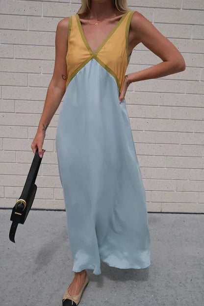 Iris V-Neck Colorblock Dress