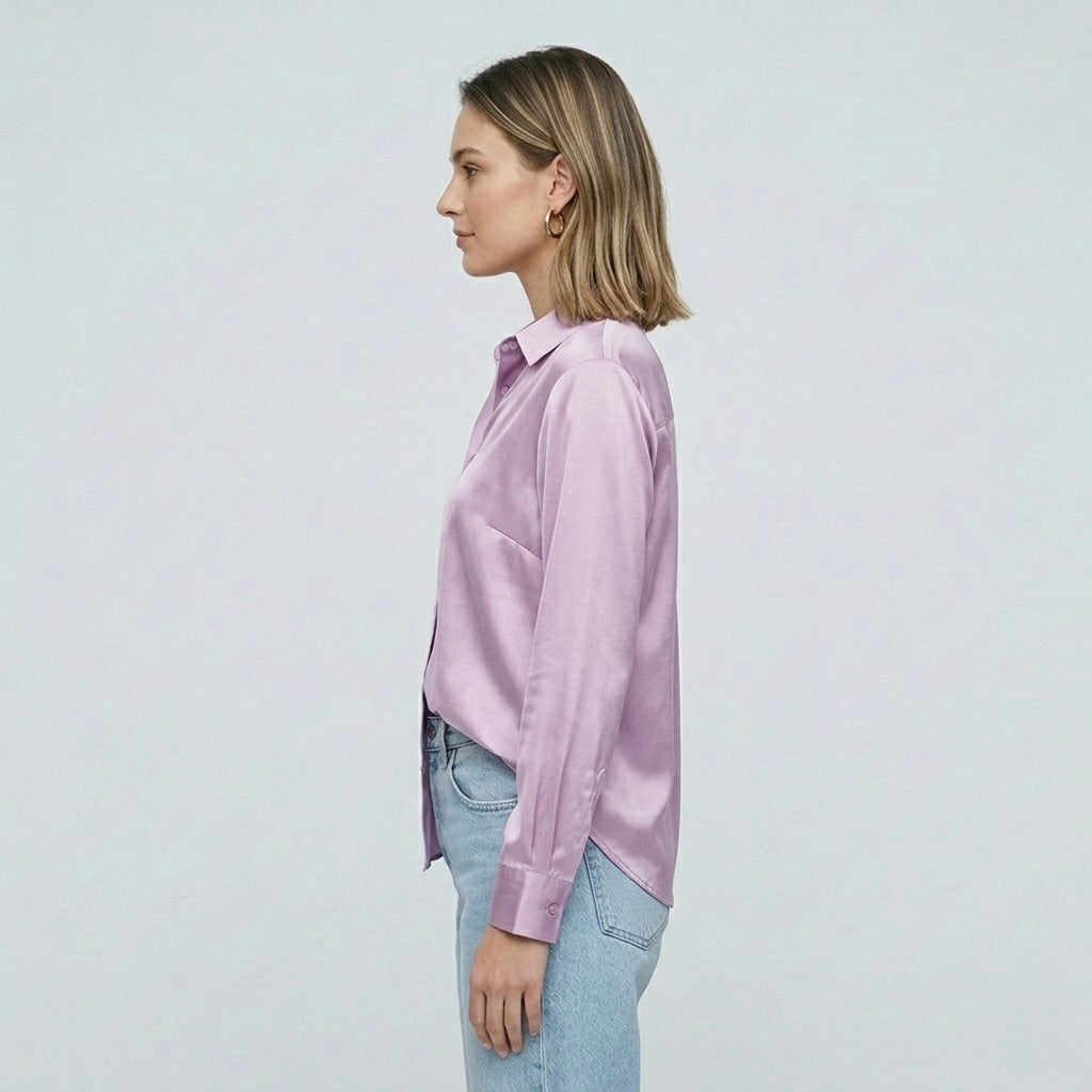 Siena Satin Longline Blouse