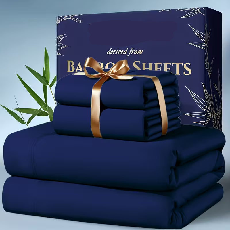 Bamboo Blend Sheet Set with Moisture Wicking and Deep Pocket Fit, Hypoallergenic
