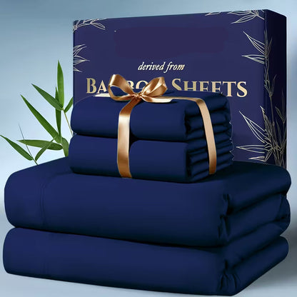 Bamboo Blend Sheet Set with Moisture Wicking and Deep Pocket Fit, Hypoallergenic