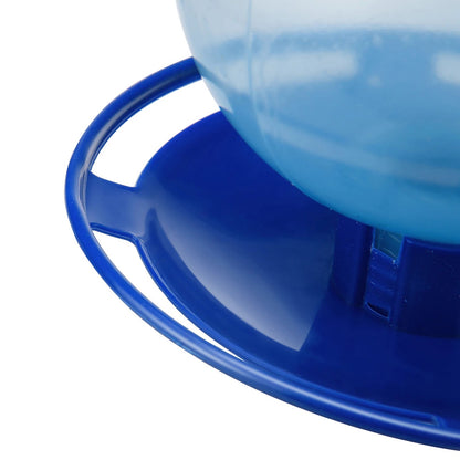 Hanging Bird Water Feeder with Wraparound Perch and Clear Raindrop Design