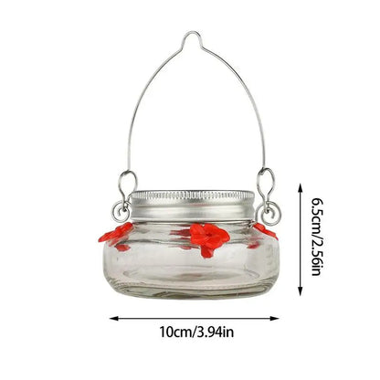 Flower Port Hummingbird Feeder with Bee Guards and Wide Mouth Opening