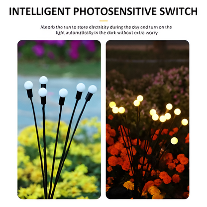 Solar Powered Garden Light with Swaying Stem and Warm White Glow, 27.5 Inch Height