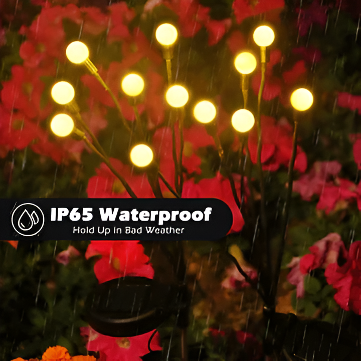 Solar Powered Garden Light with Swaying Stem and Warm White Glow, 27.5 Inch Height