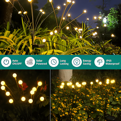 Solar Powered Garden Light with Swaying Stem and Warm White Glow, 27.5 Inch Height