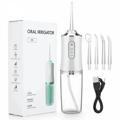 Cordless Water Flosser with Three Cleaning Modes and Four Nozzles