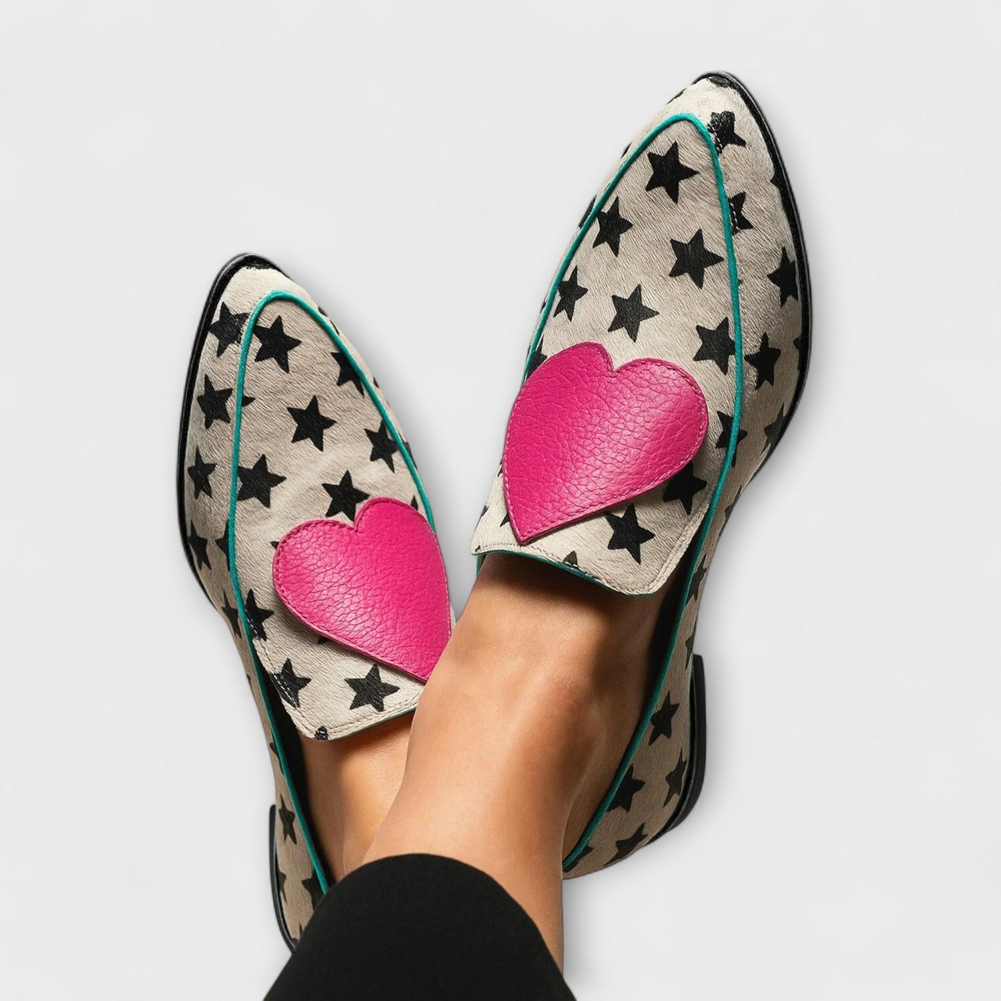 Pointed Toe Slip-On Flats with Tapered Silhouette and Secure Heel Fit