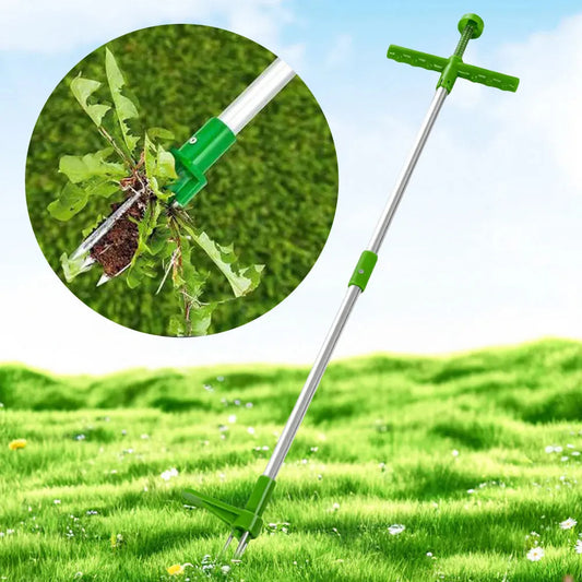 Standing Weed Puller with Three Claw Root Grip and Foot Pedal