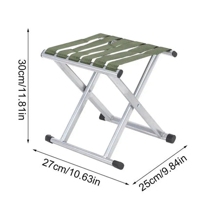 Folding Stool with Iron Frame and Oxford Cloth Seat, 660lb Capacity