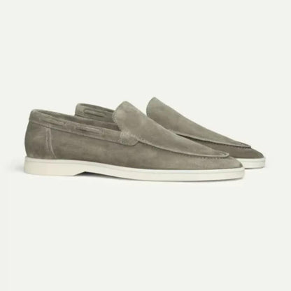 Men's Slip On Suede Loafers with Hand Stitched Build and Grip Sole