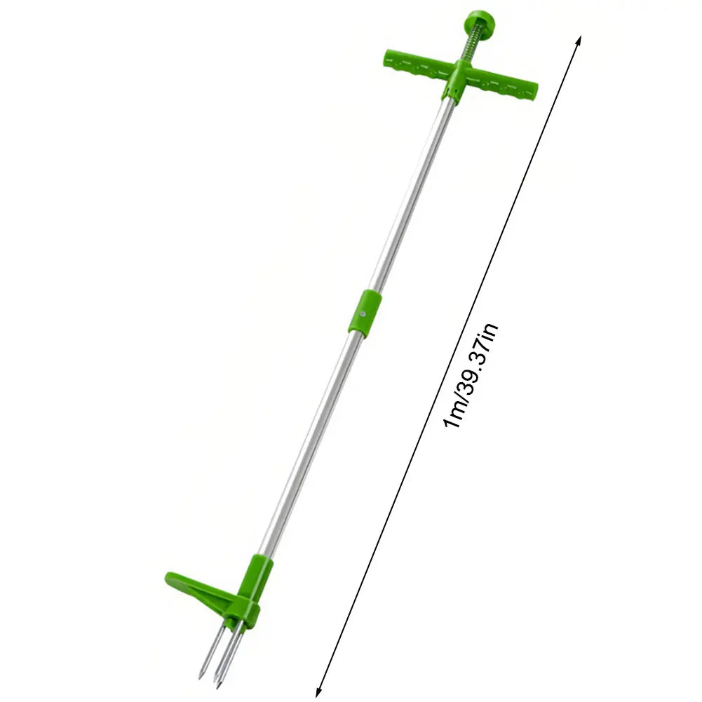Standing Weed Puller with Three Claw Root Grip and Foot Pedal