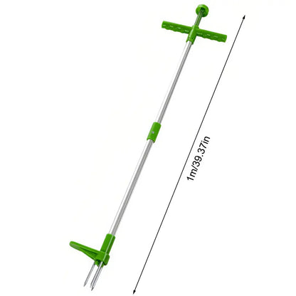 Standing Weed Puller with Three Claw Root Grip and Foot Pedal