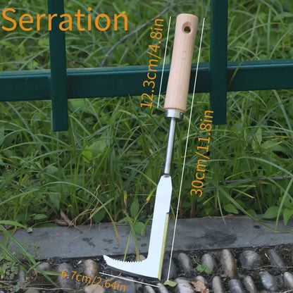 Steel Weed Puller Tool with Pointed Tip and Extended Handle for Brick Joints