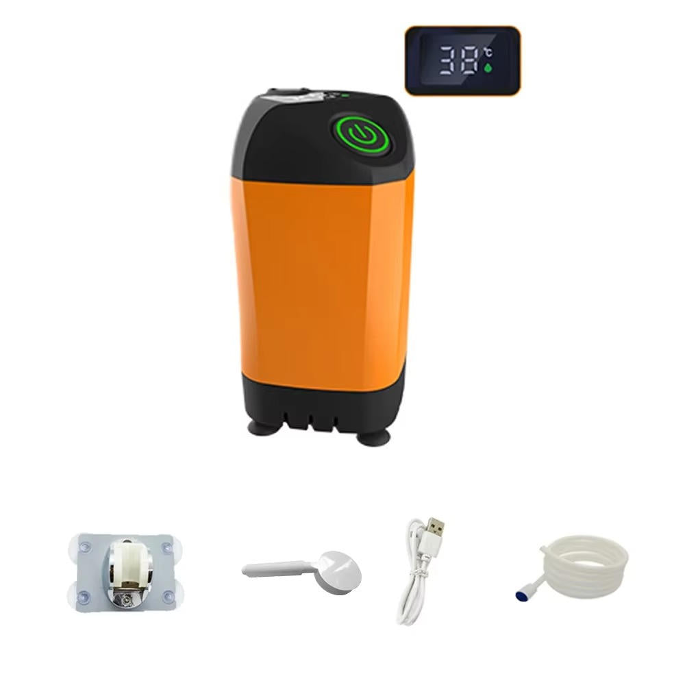 Outdoor Shower Pump with Digital Temperature Display and 90-Minute Battery