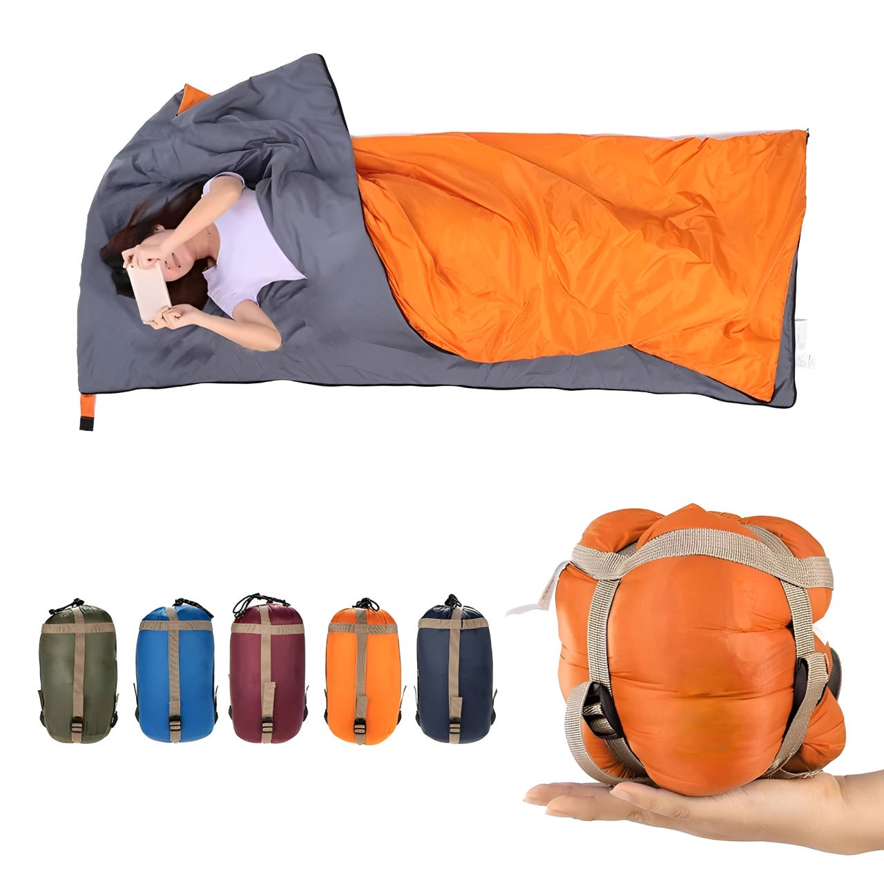 Adult Sleeping Bag with Dual Zippers and Convertible Blanket Design, 1.50 lbs