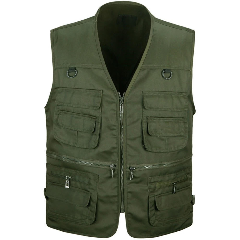 Utility Hiking Vest with Multiple Pockets and Detachable Back Panel