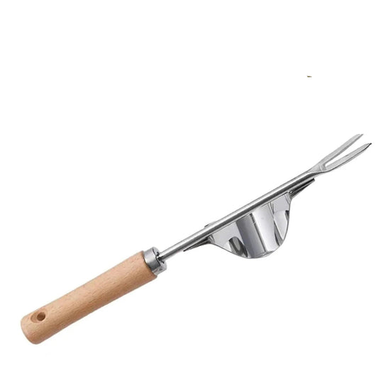 Long Handle Garden Weed Puller Tool with V-Shaped Metal Head