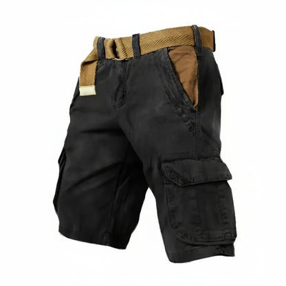 Men's Cargo Shorts with Six Pockets and Cotton Stretch Blend