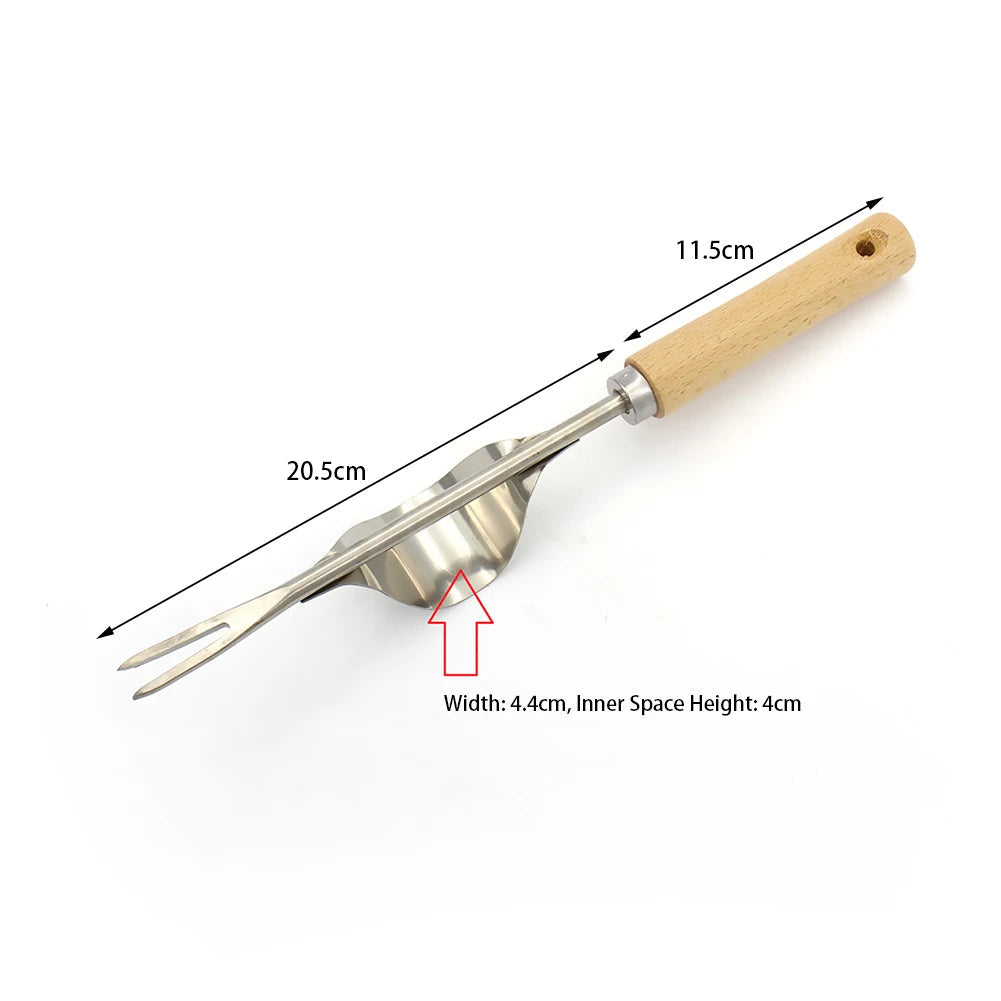 Long Handle Garden Weed Puller Tool with V-Shaped Metal Head