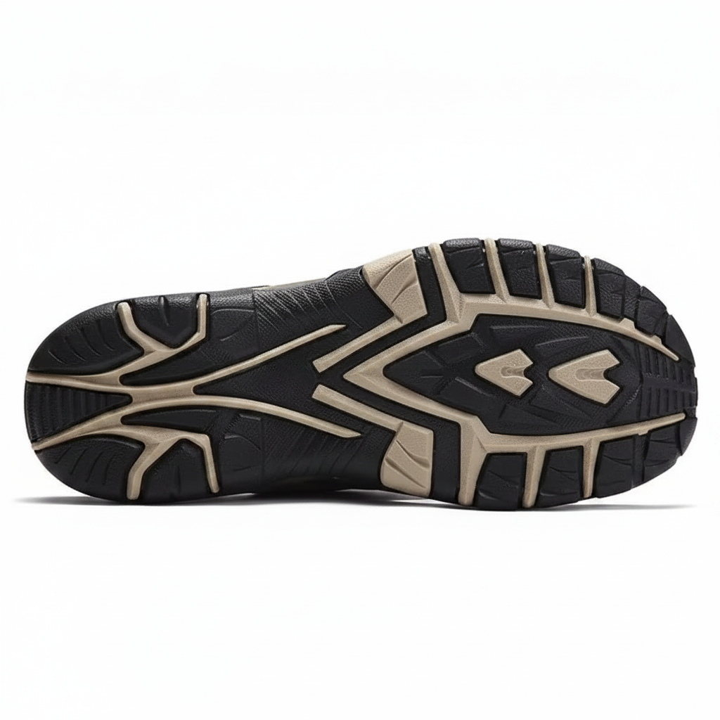 Men's Orthopedic Sandals with Contoured Arch Support and Water Resistant Nubuck, Wide Platform
