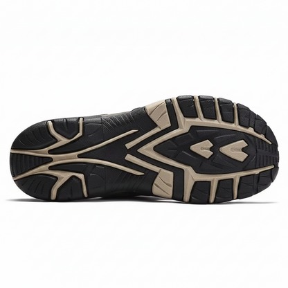 Men's Orthopedic Sandals with Contoured Arch Support and Water Resistant Nubuck, Wide Platform