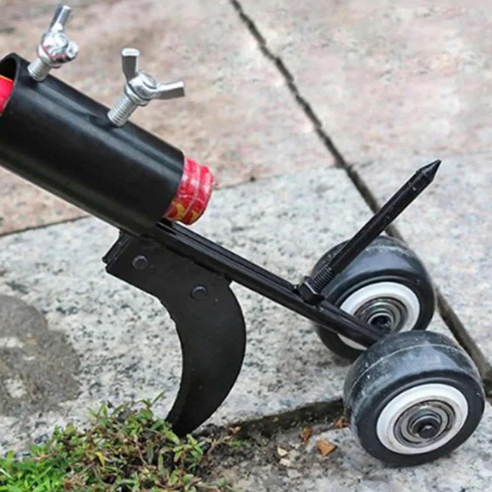 Weed Puller with Adjustable Handle and Roller Cutting Action for Patios
