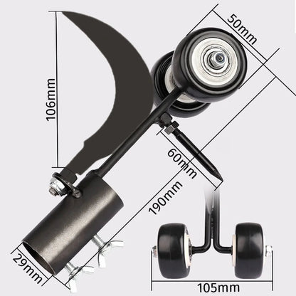 Weed Puller with Adjustable Handle and Roller Cutting Action for Patios
