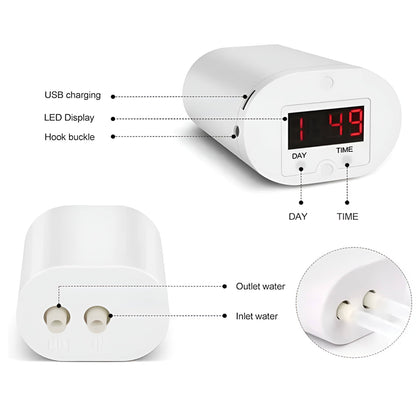 Smart Plant Watering System with LCD Timer and USB Rechargeable Battery
