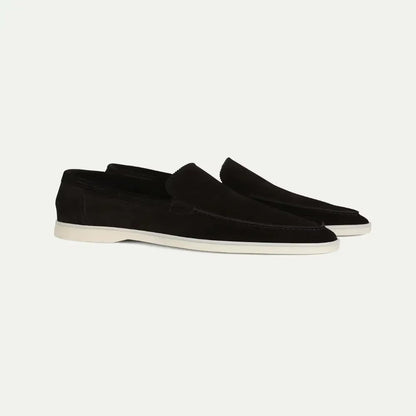Men's Slip On Suede Loafers with Hand Stitched Build and Grip Sole