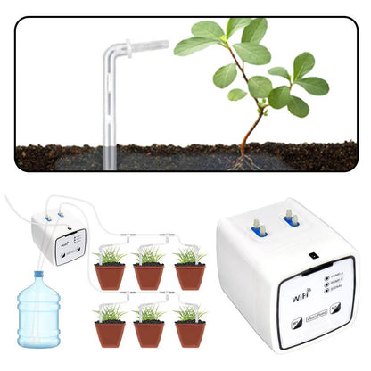 Smart Plant Watering System with App Control and 20 Soil Drippers