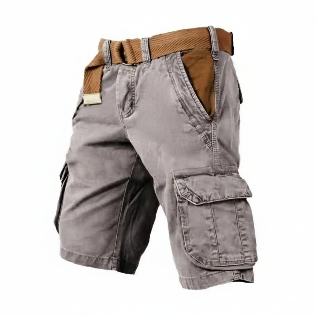 Men's Cargo Shorts with Six Pockets and Cotton Stretch Blend