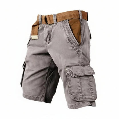 Men's Cargo Shorts with Six Pockets and Cotton Stretch Blend