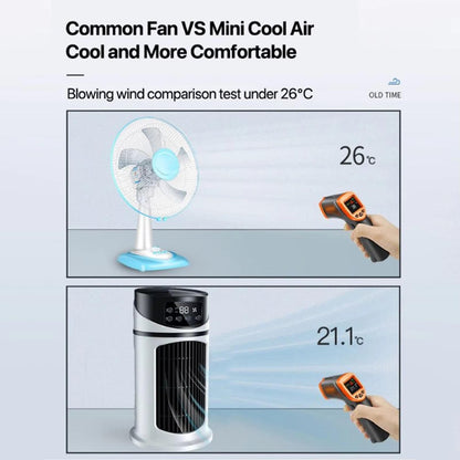 Evaporative Air Cooler with 6-Speed Fan and Automatic Swing, 8-Hour Runtime